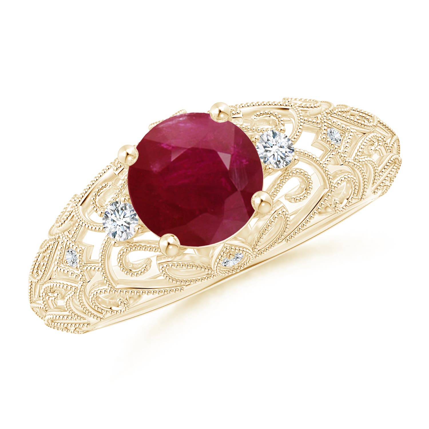 A - Ruby / 1.5 CT / 14 KT Yellow Gold