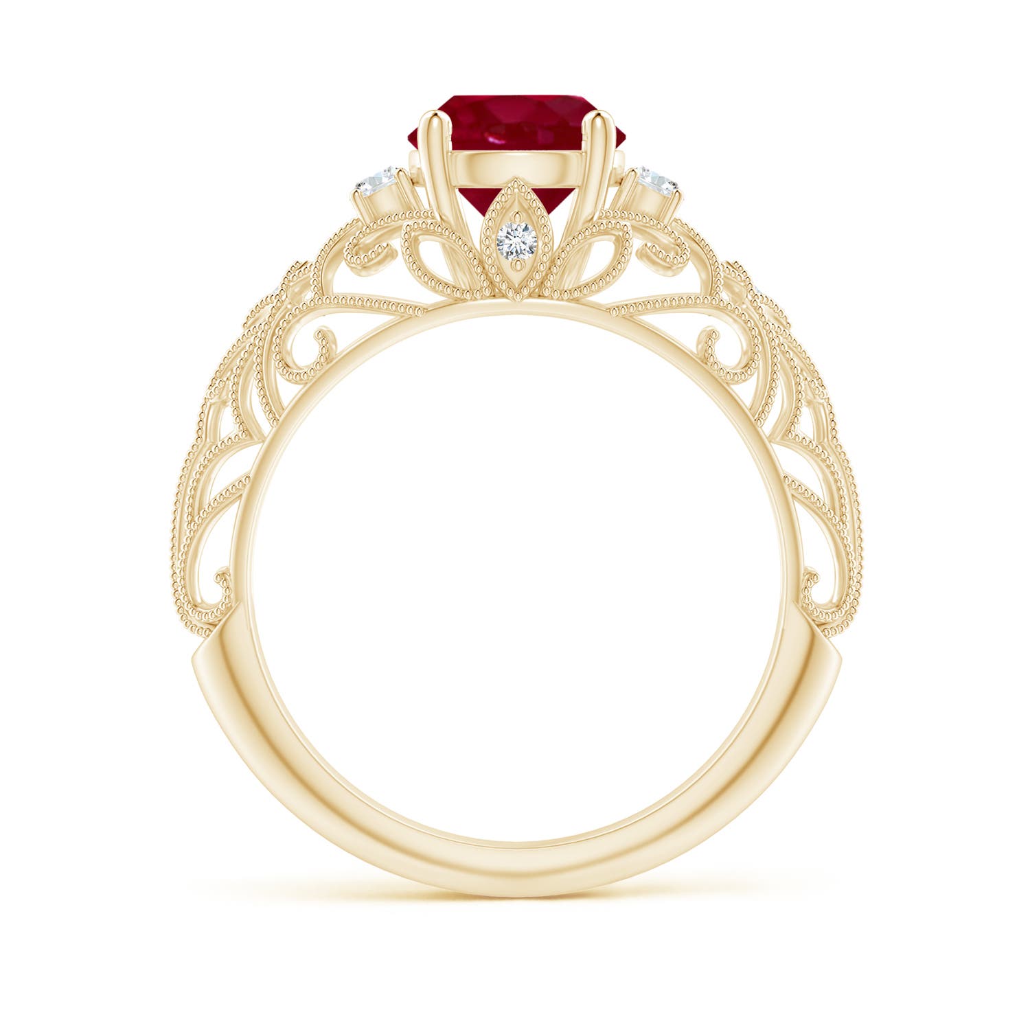 AA - Ruby / 1.5 CT / 14 KT Yellow Gold