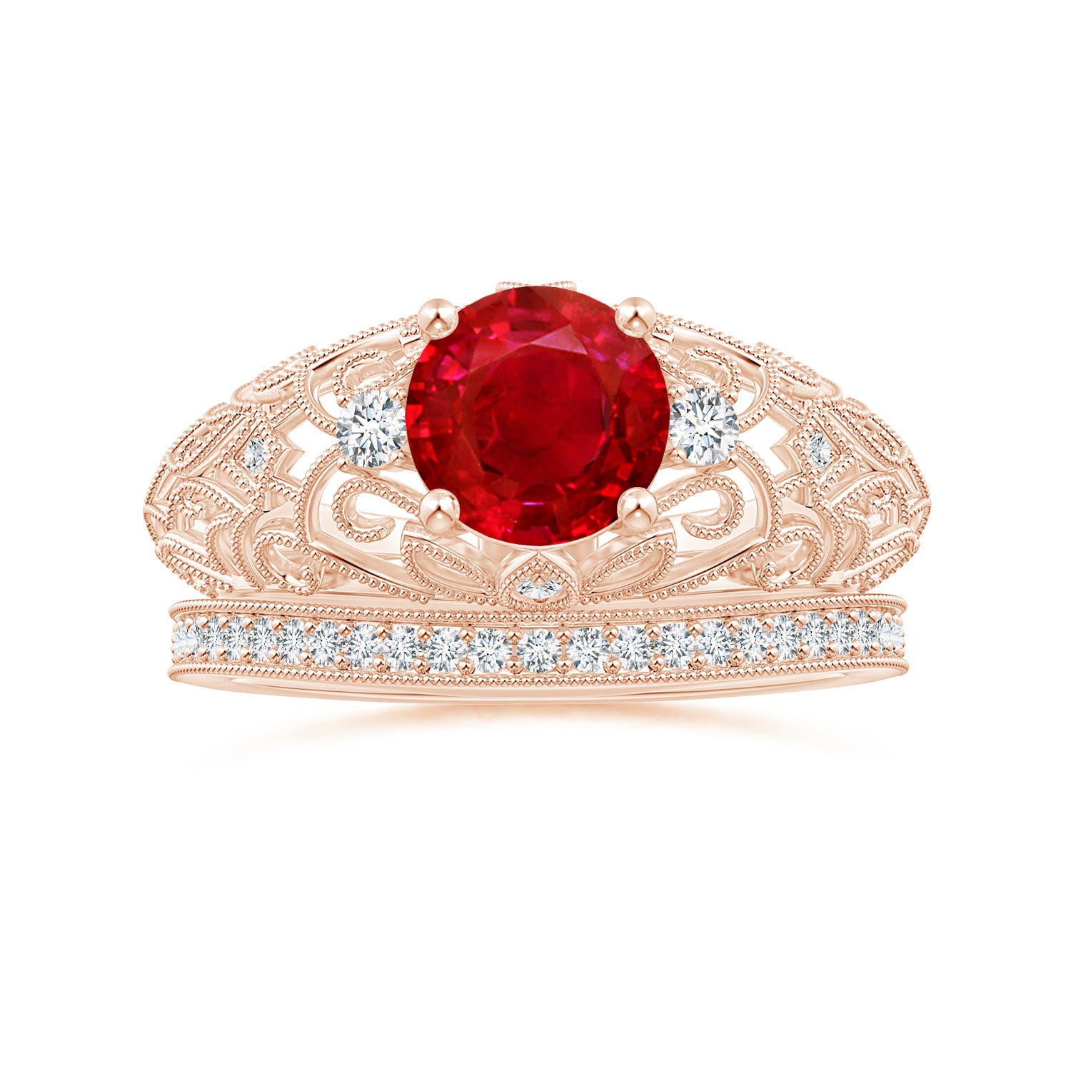 AAA - Ruby / 1.5 CT / 14 KT Rose Gold