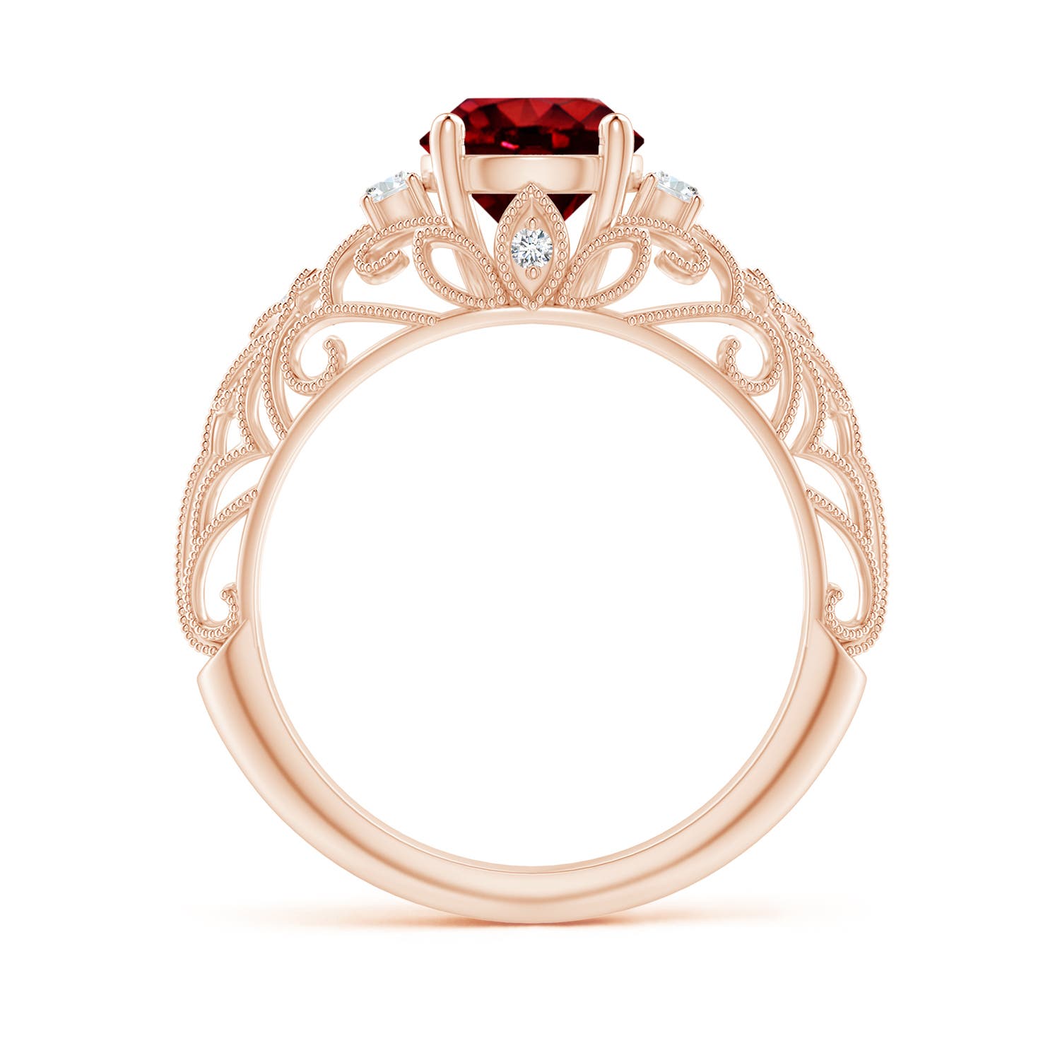 AAAA - Ruby / 1.5 CT / 14 KT Rose Gold