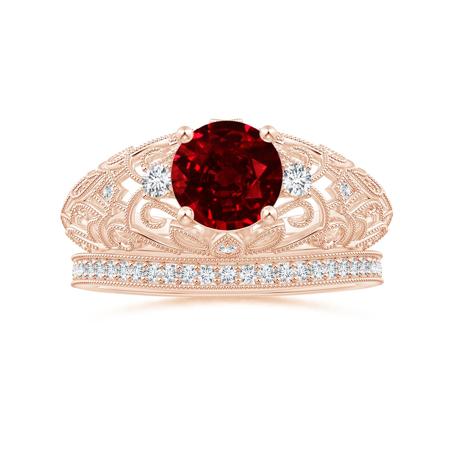 AAAA - Ruby / 1.5 CT / 14 KT Rose Gold