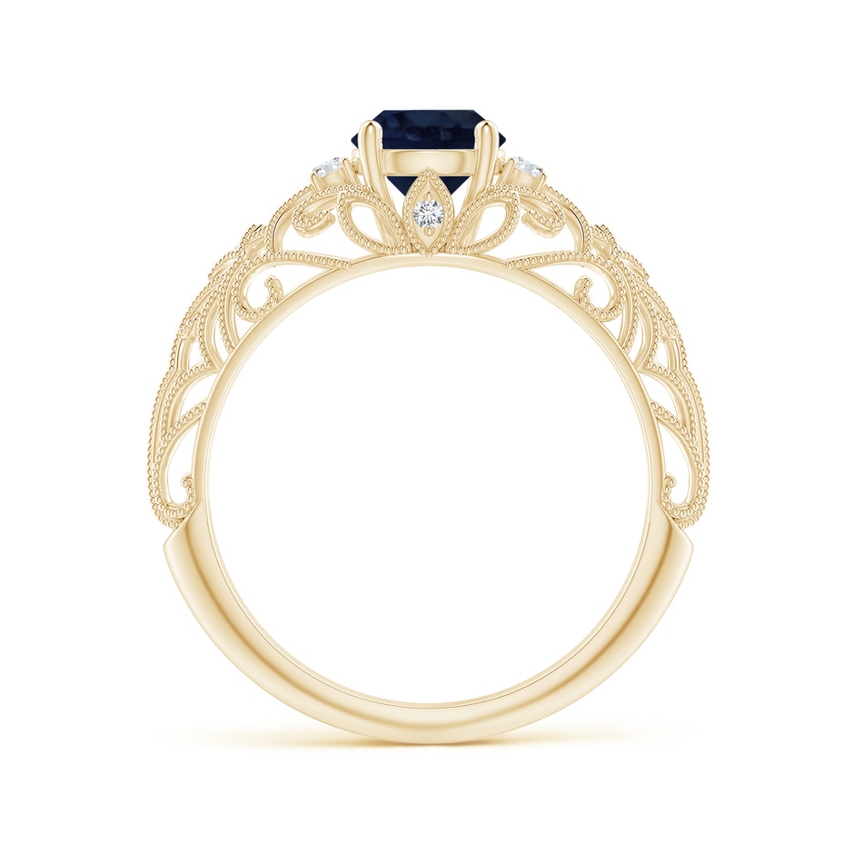 6mm A Aeon Vintage Style Solitaire Sapphire Filigree Engagement Ring in Yellow Gold side-1