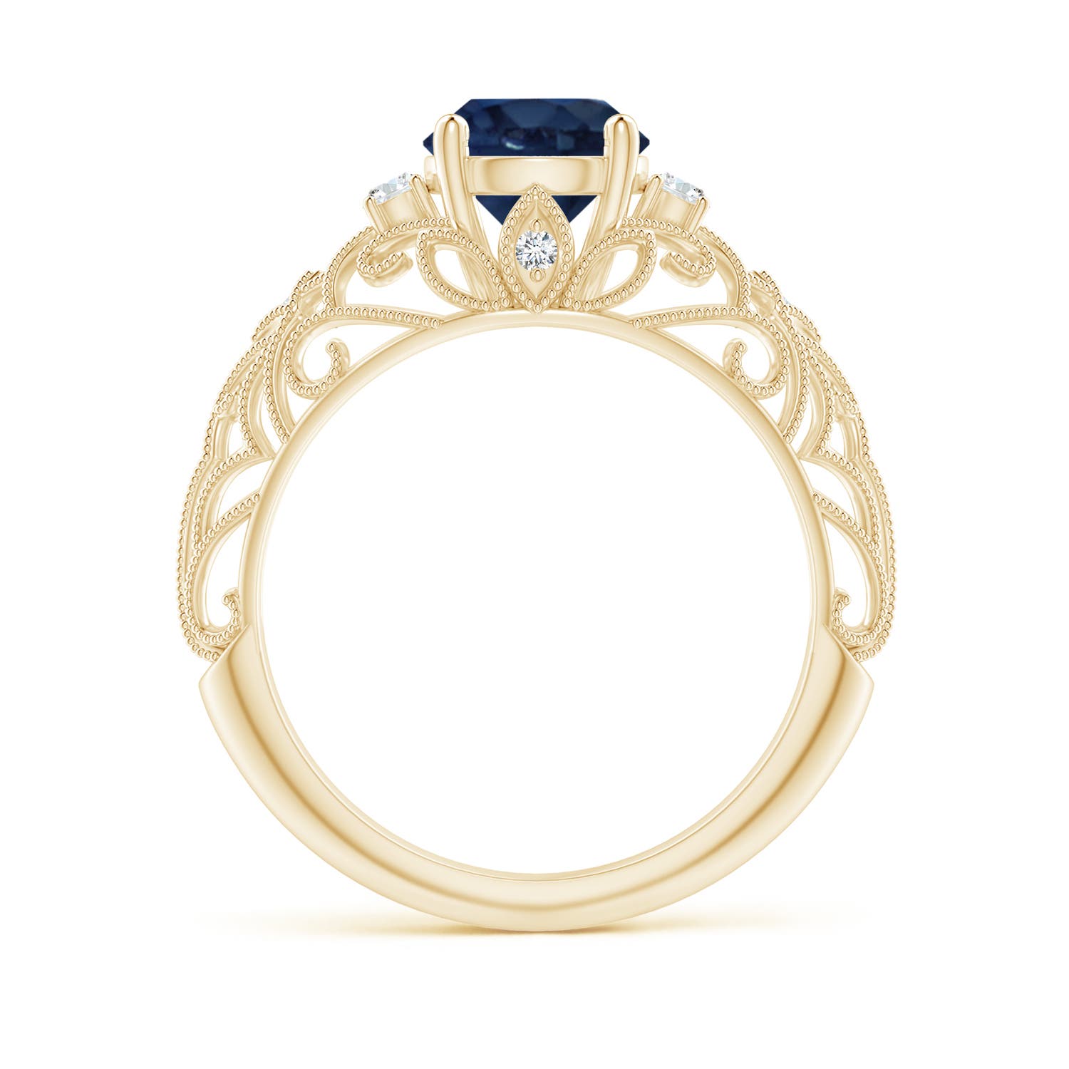 AA - Blue Sapphire / 1.7 CT / 14 KT Yellow Gold