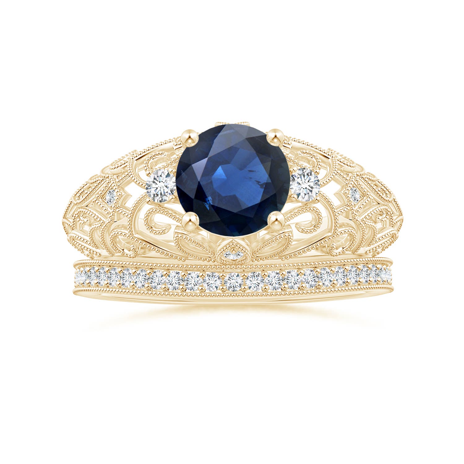 AA - Blue Sapphire / 1.7 CT / 14 KT Yellow Gold