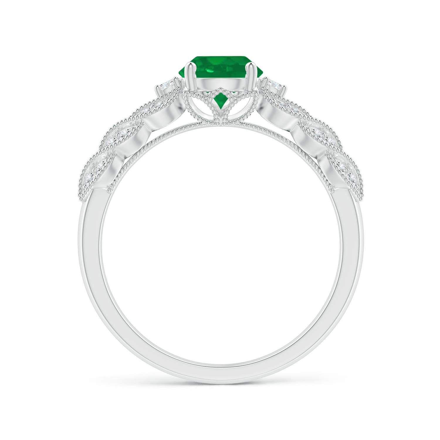 AA - Emerald / 0.94 CT / 14 KT White Gold