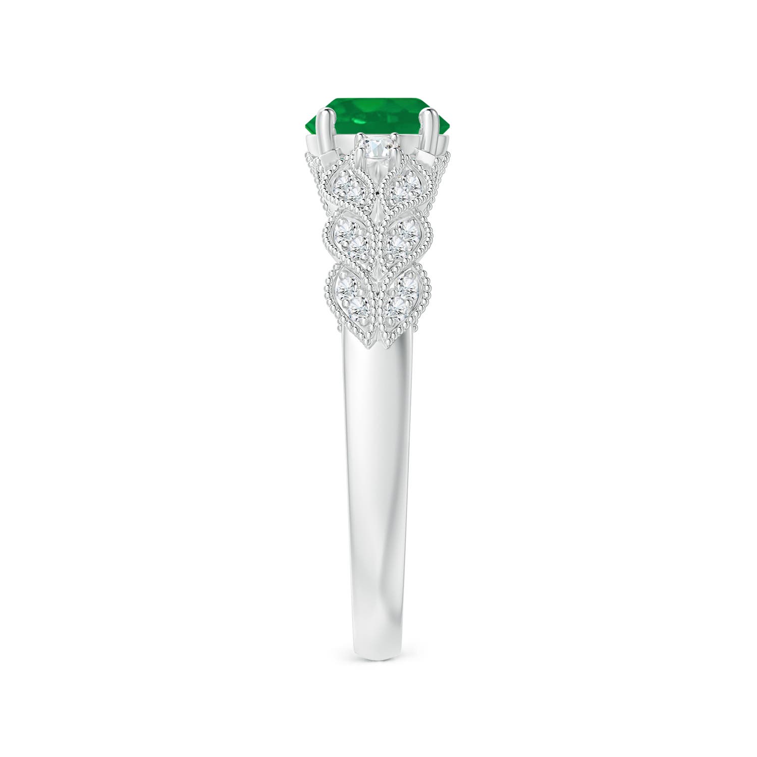 AA - Emerald / 0.94 CT / 14 KT White Gold