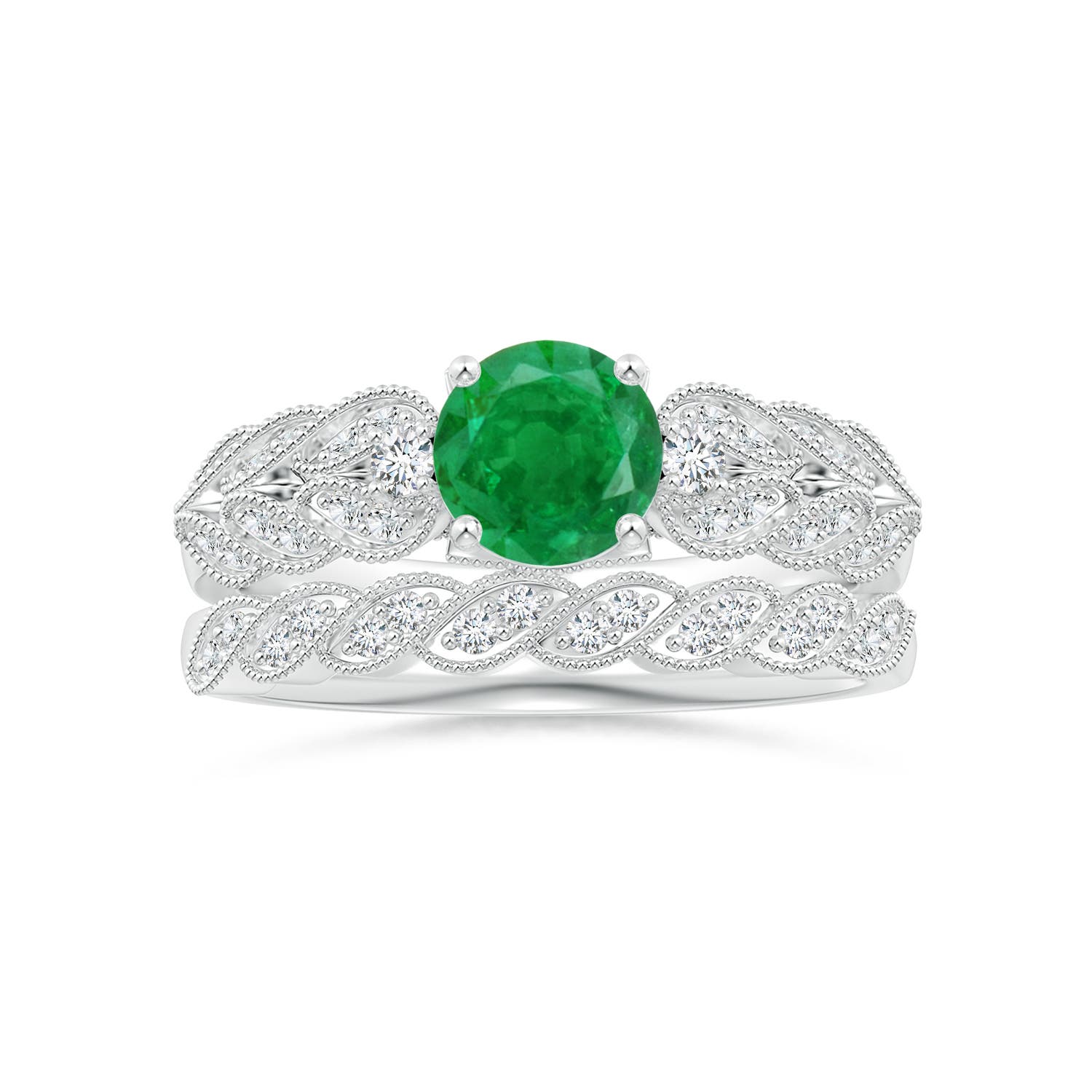 AA - Emerald / 0.94 CT / 14 KT White Gold