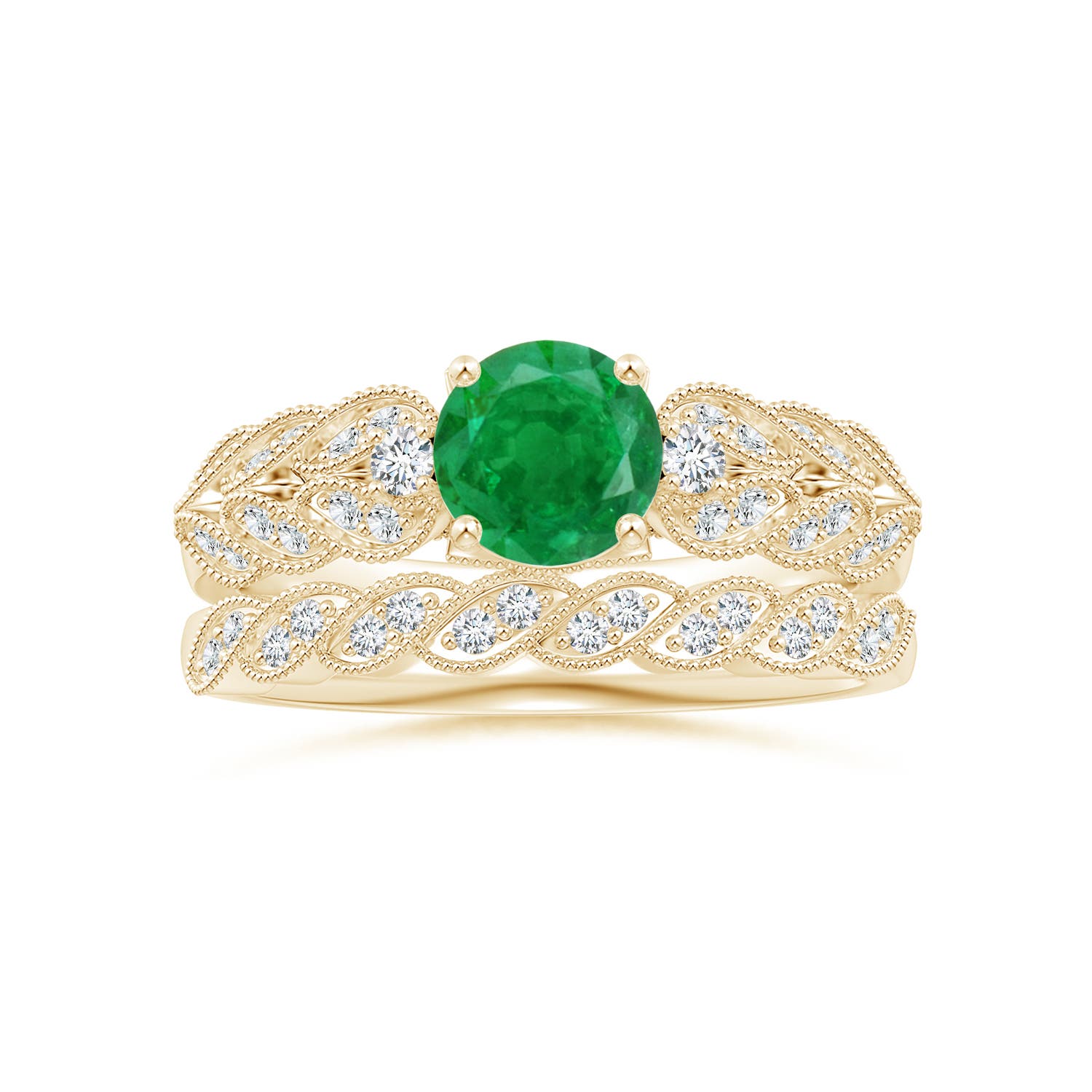 AA - Emerald / 0.94 CT / 14 KT Yellow Gold