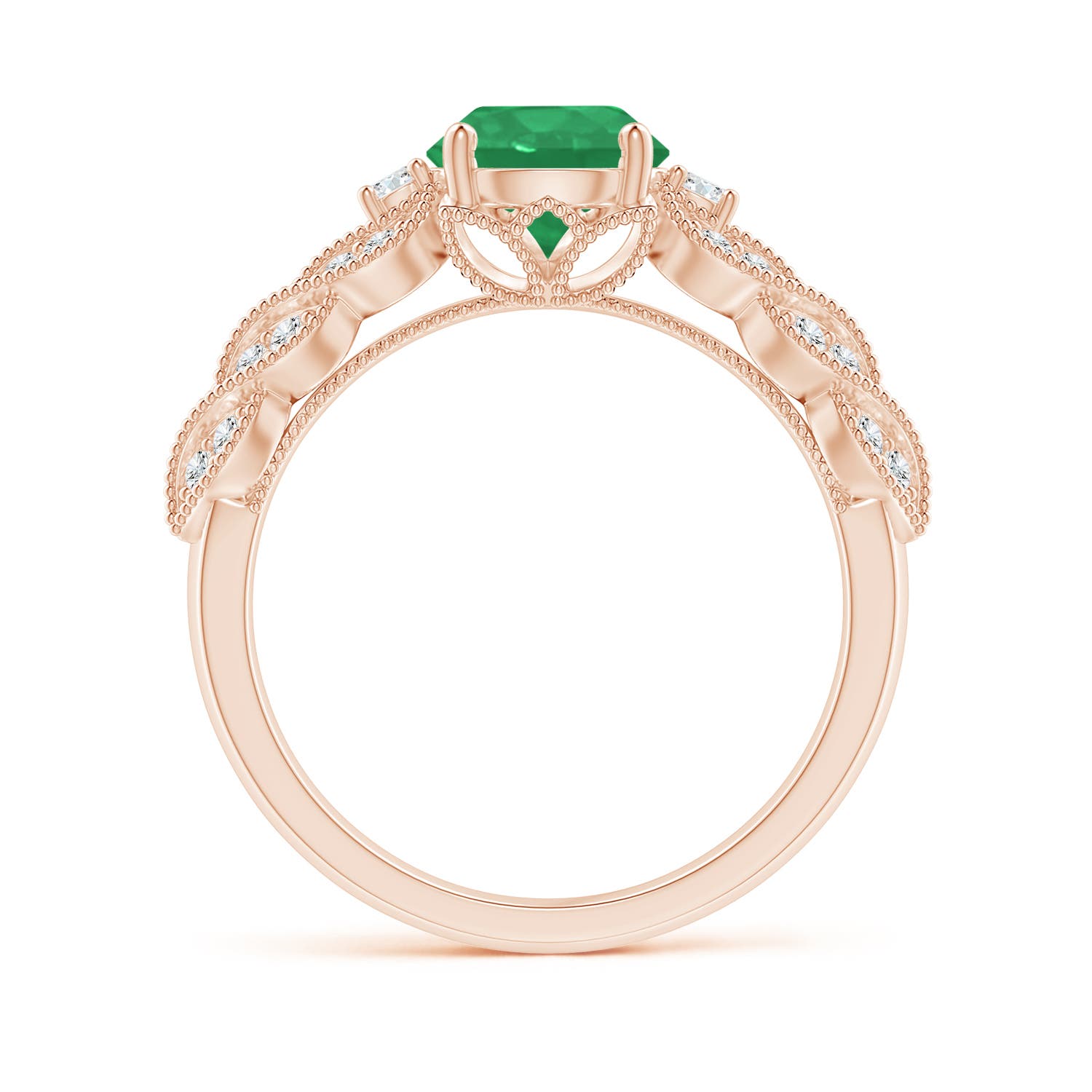 A - Emerald / 1.47 CT / 14 KT Rose Gold