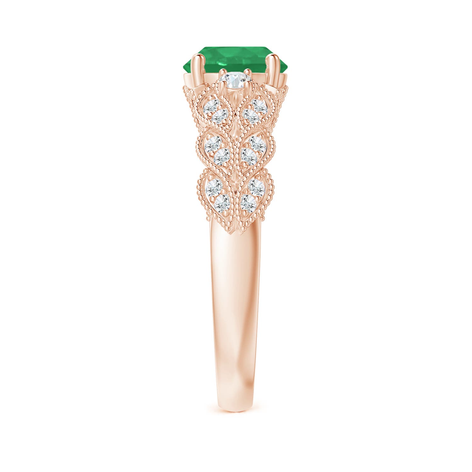 A - Emerald / 1.47 CT / 14 KT Rose Gold