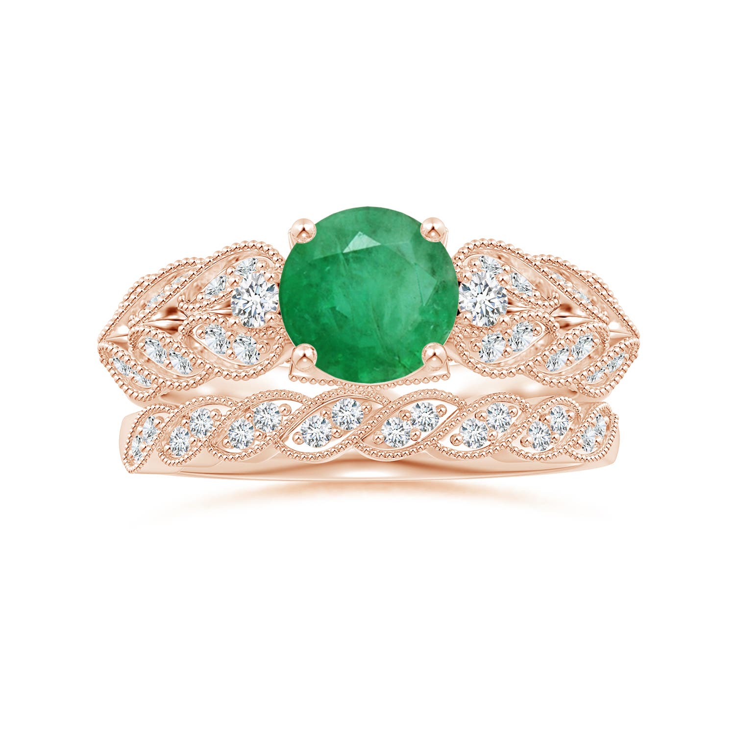 A - Emerald / 1.47 CT / 14 KT Rose Gold