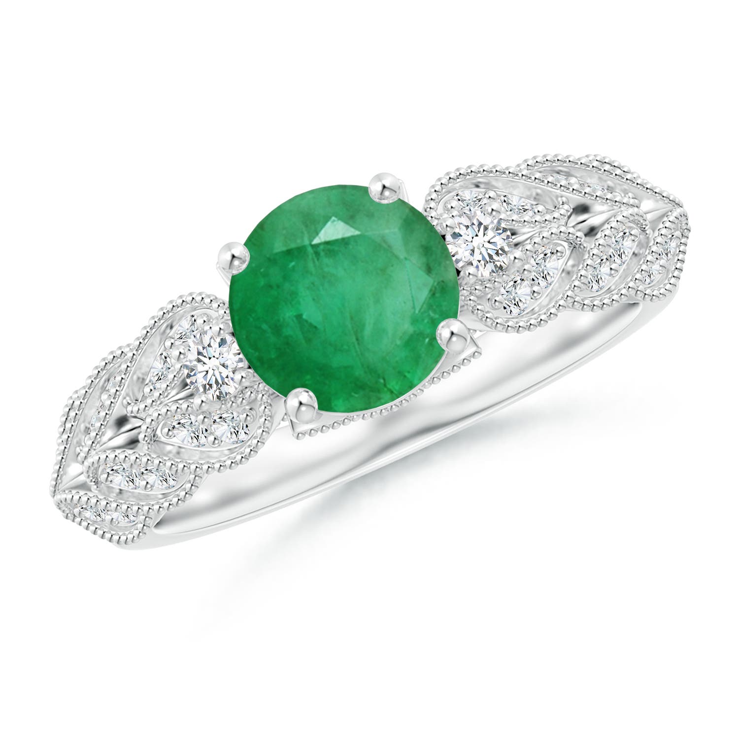 A - Emerald / 1.47 CT / 14 KT White Gold