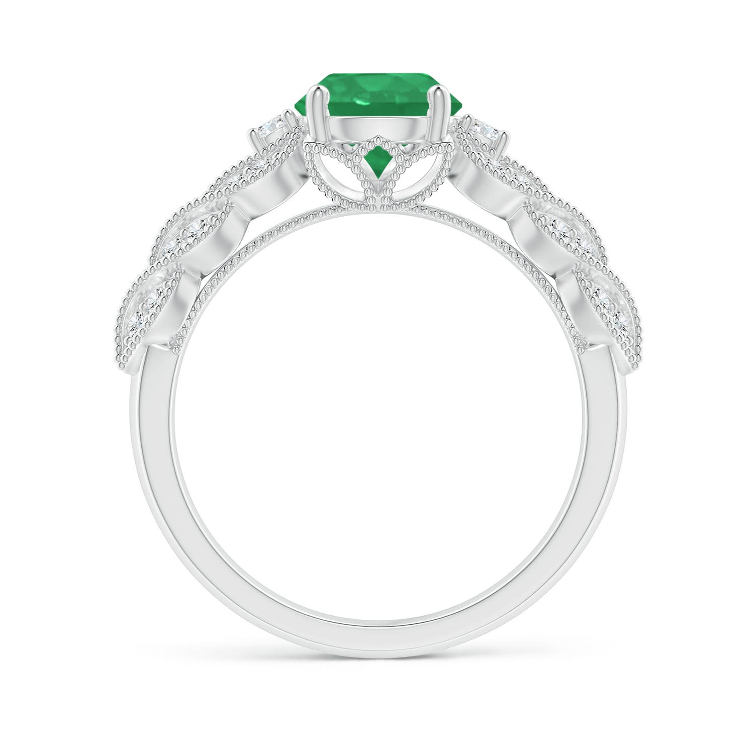 A - Emerald / 1.47 CT / 14 KT White Gold