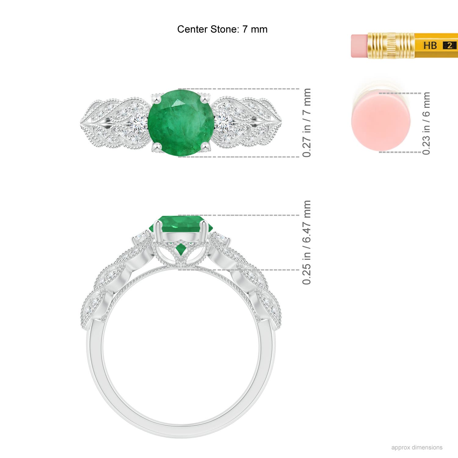 A - Emerald / 1.47 CT / 14 KT White Gold