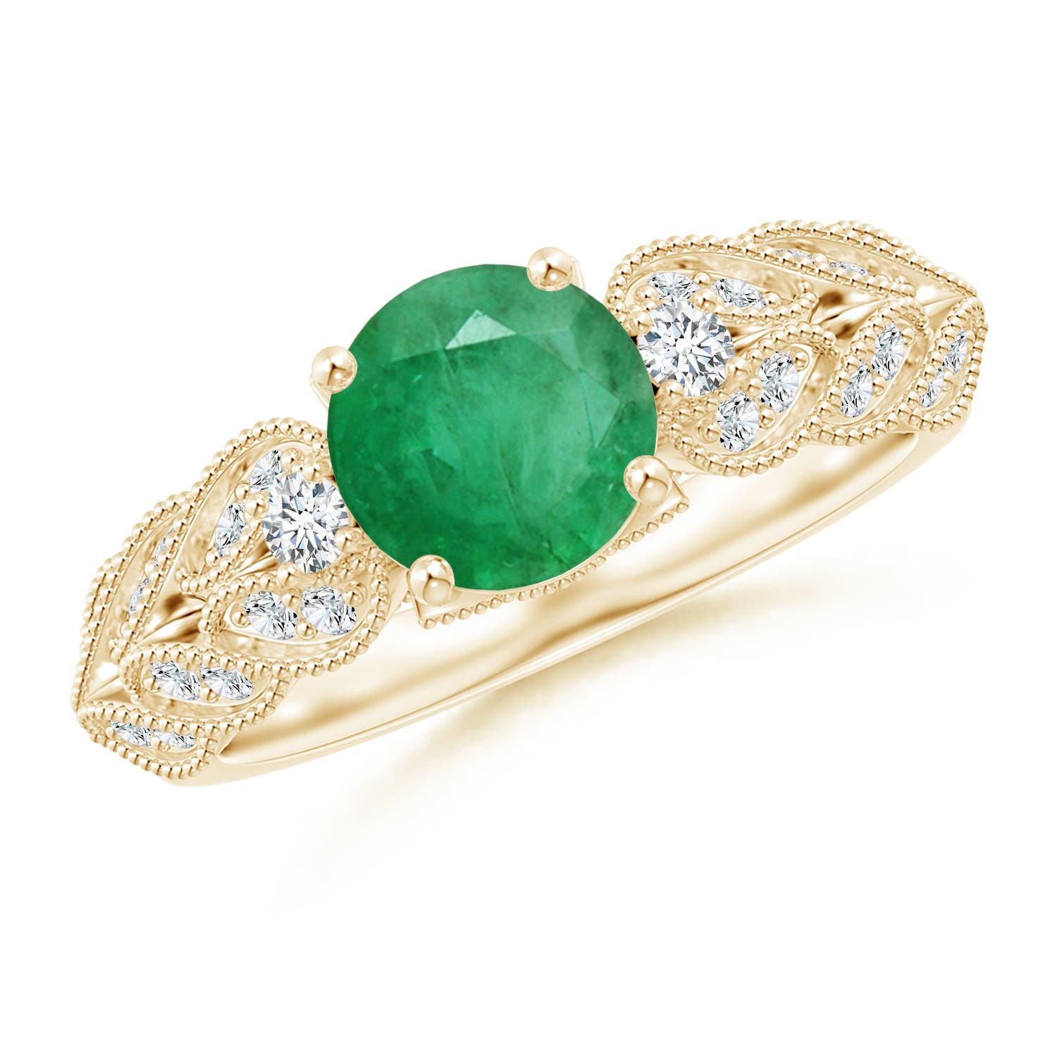 A - Emerald / 1.47 CT / 14 KT Yellow Gold