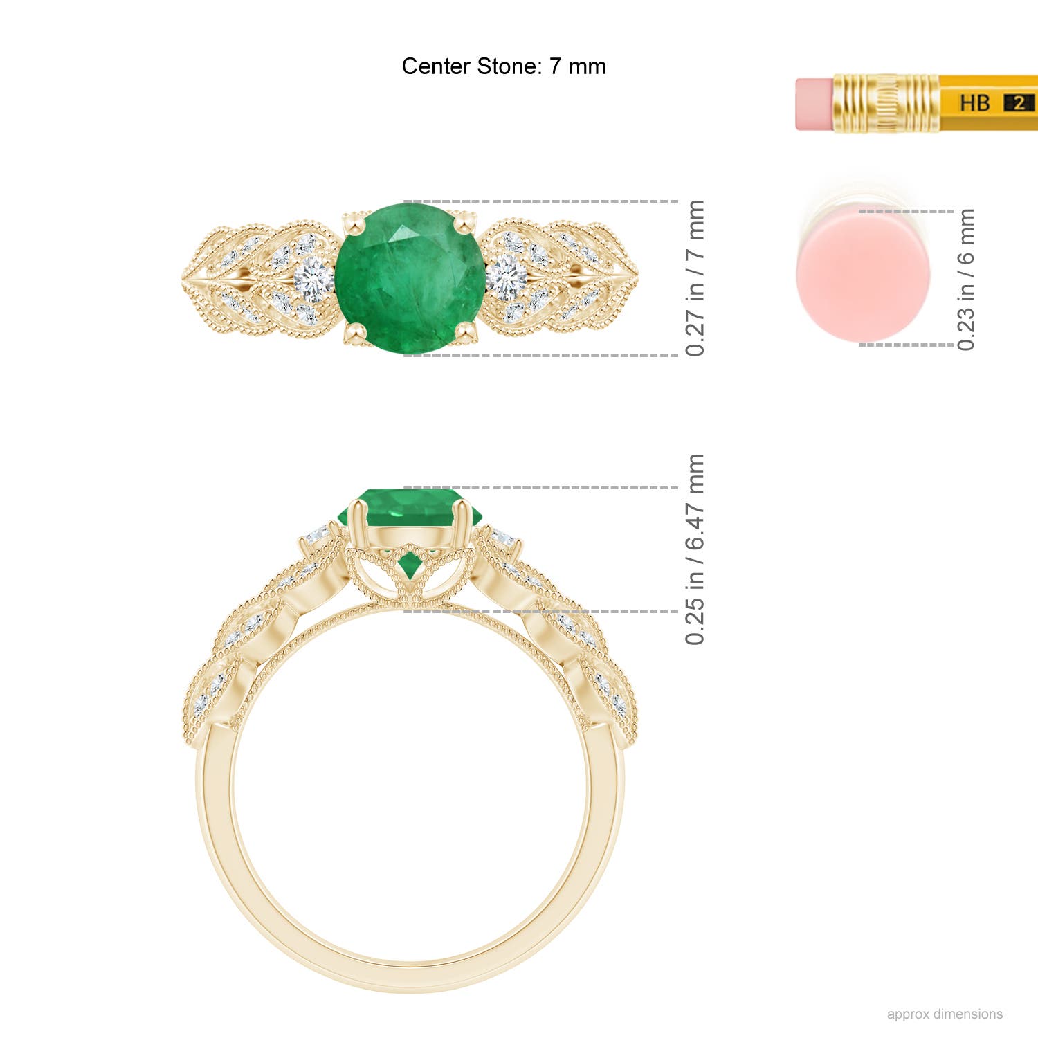 A - Emerald / 1.47 CT / 14 KT Yellow Gold