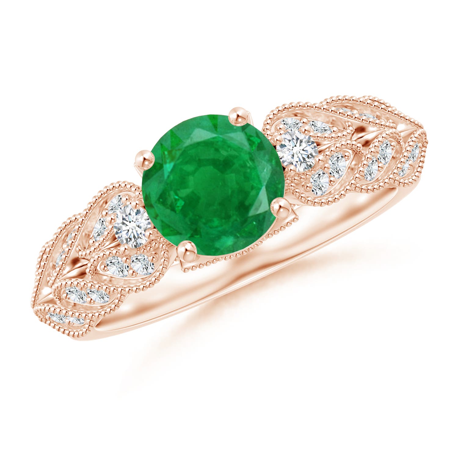 AA - Emerald / 1.47 CT / 14 KT Rose Gold