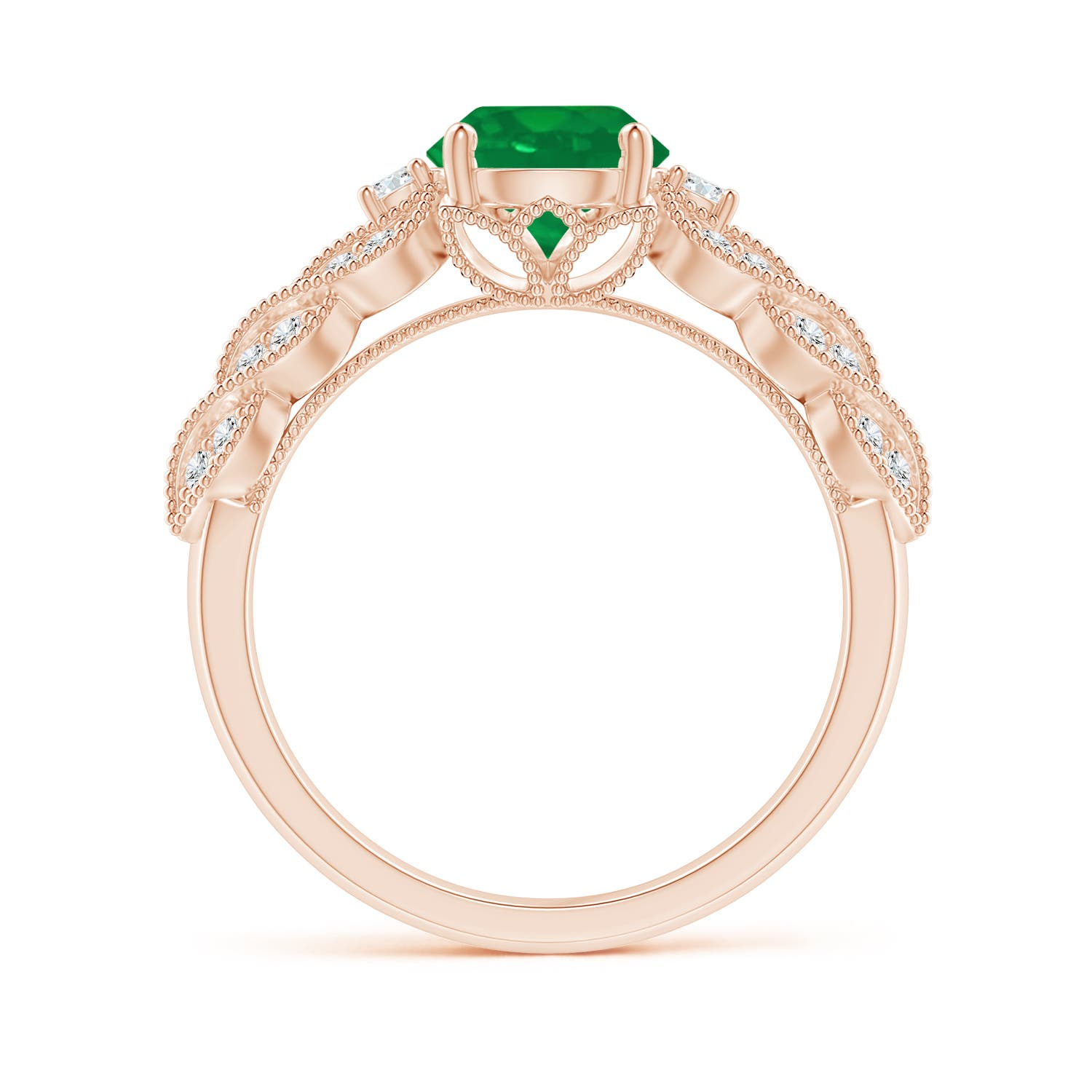 AA - Emerald / 1.47 CT / 14 KT Rose Gold