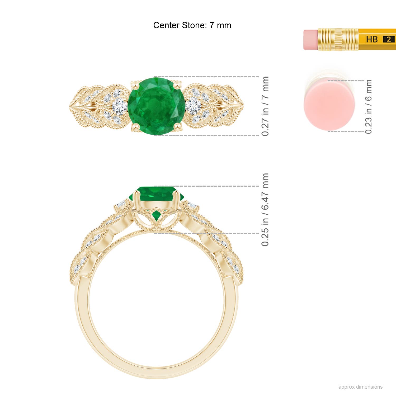 AA - Emerald / 1.47 CT / 14 KT Yellow Gold