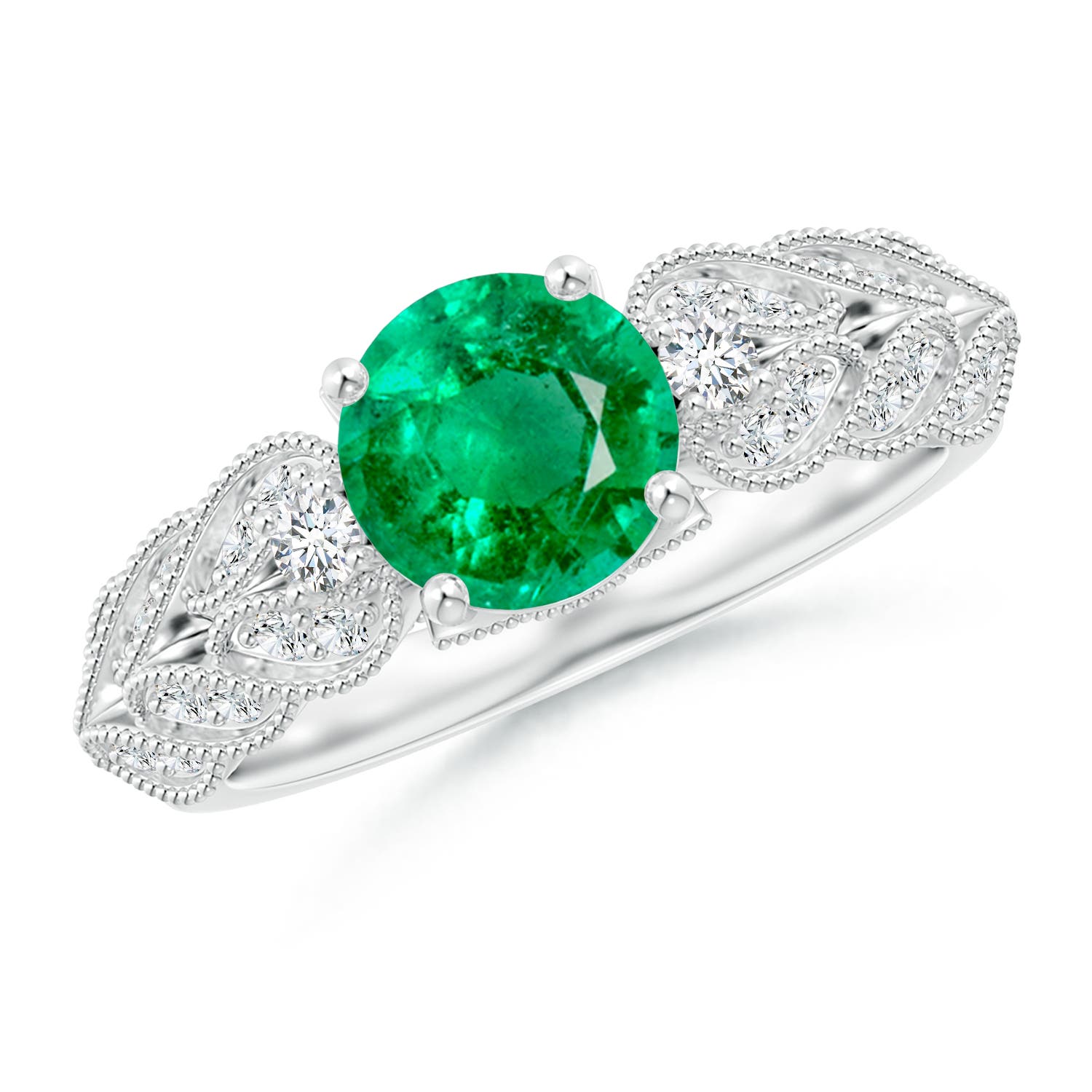 AAA - Emerald / 1.47 CT / 14 KT White Gold