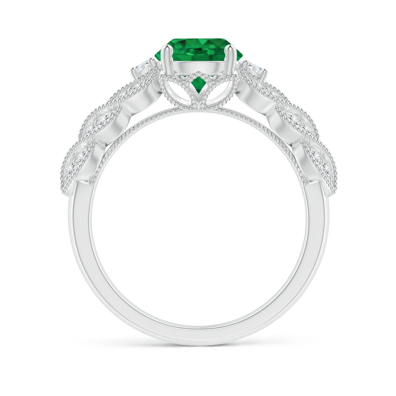 AAA - Emerald / 1.47 CT / 14 KT White Gold