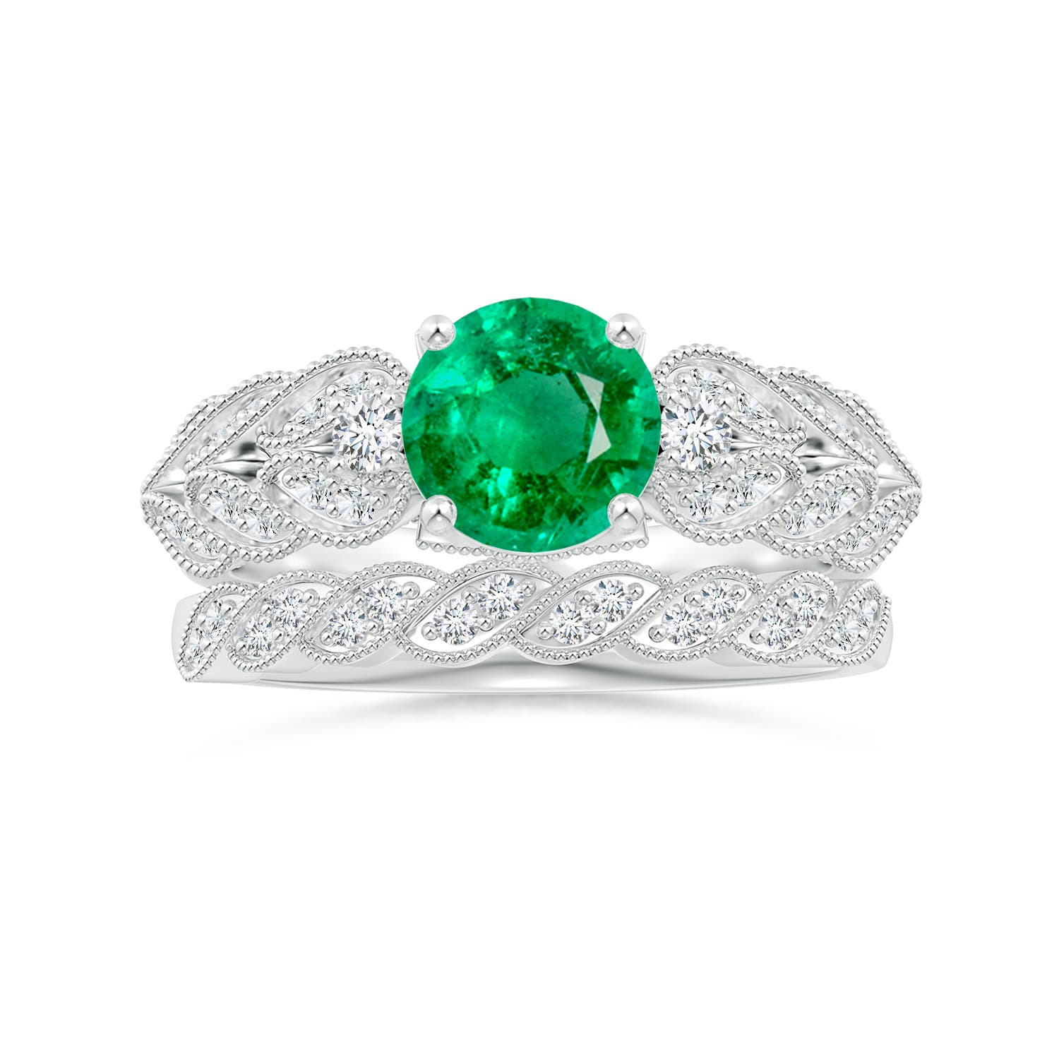 AAA - Emerald / 1.47 CT / 14 KT White Gold