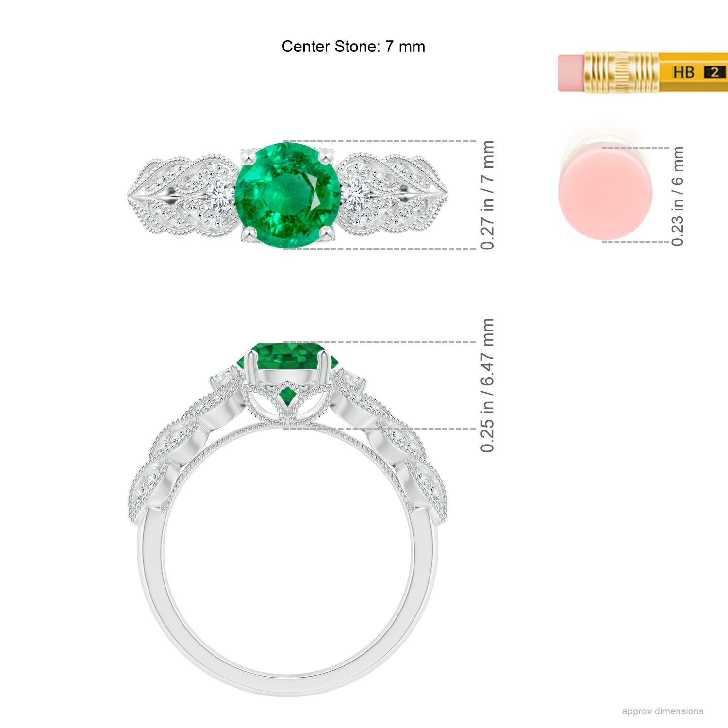 AAA - Emerald / 1.47 CT / 14 KT White Gold