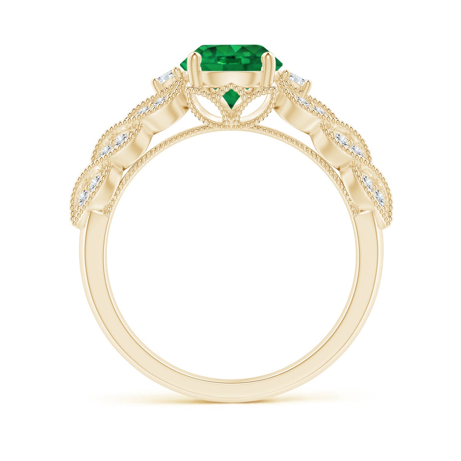 AAA - Emerald / 1.47 CT / 14 KT Yellow Gold