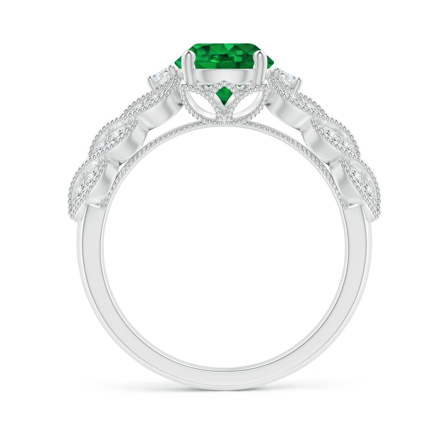 AAAA - Emerald / 1.47 CT / 14 KT White Gold