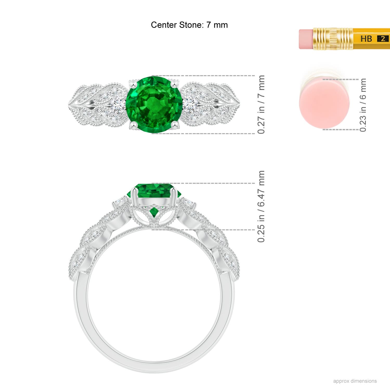 AAAA - Emerald / 1.47 CT / 14 KT White Gold