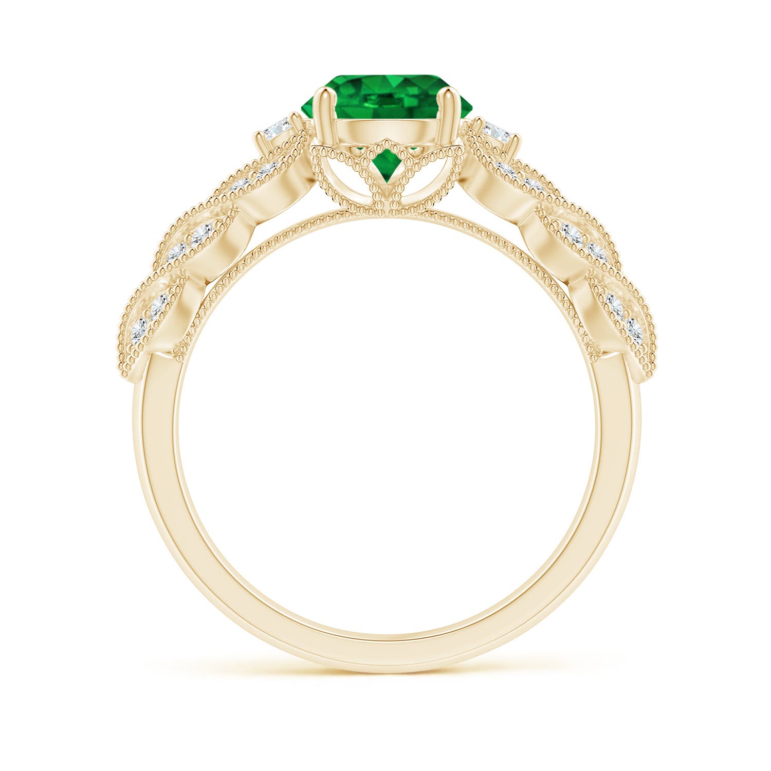 AAAA - Emerald / 1.47 CT / 14 KT Yellow Gold