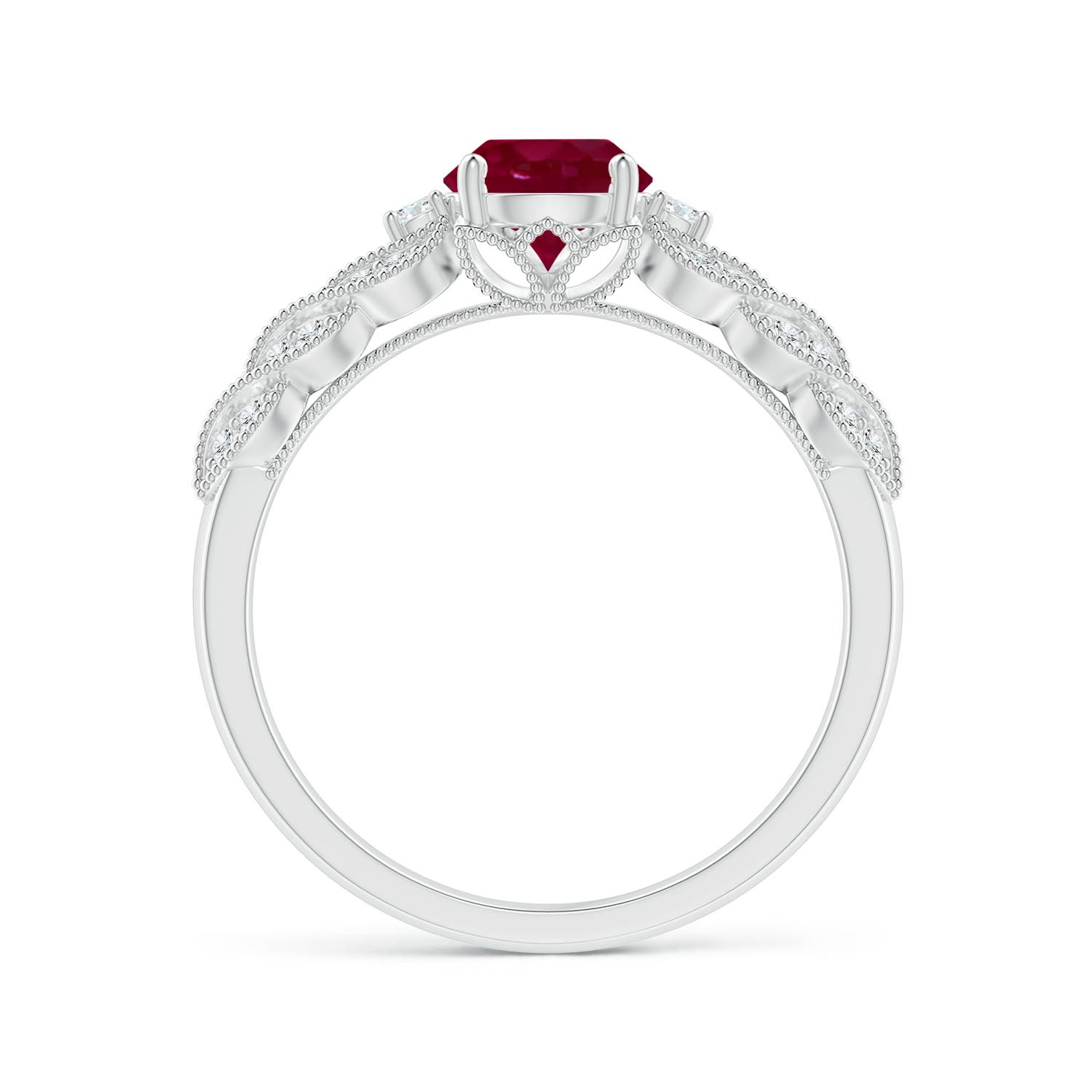 A - Ruby / 1.19 CT / 14 KT White Gold