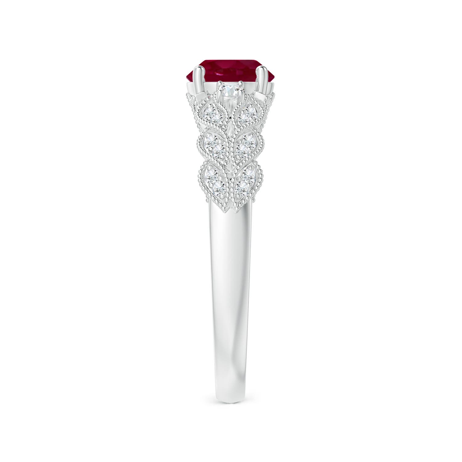 A - Ruby / 1.19 CT / 14 KT White Gold