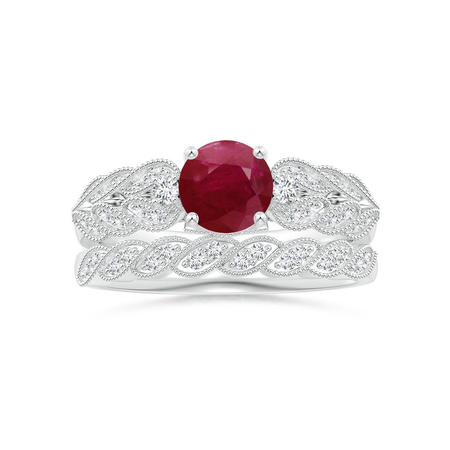 A - Ruby / 1.19 CT / 14 KT White Gold