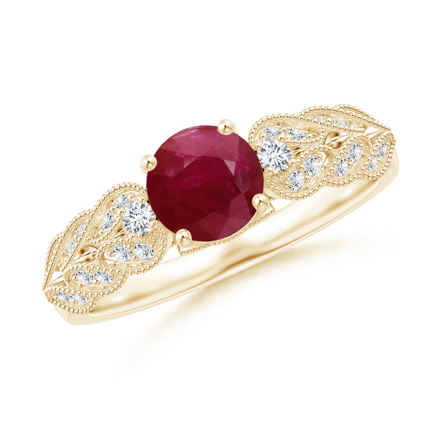 A - Ruby / 1.19 CT / 14 KT Yellow Gold