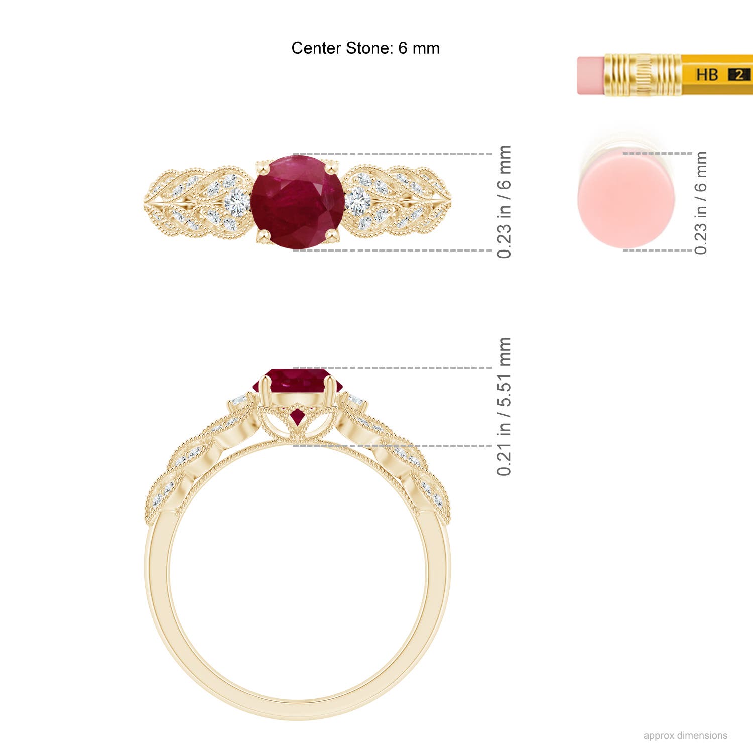 A - Ruby / 1.19 CT / 14 KT Yellow Gold