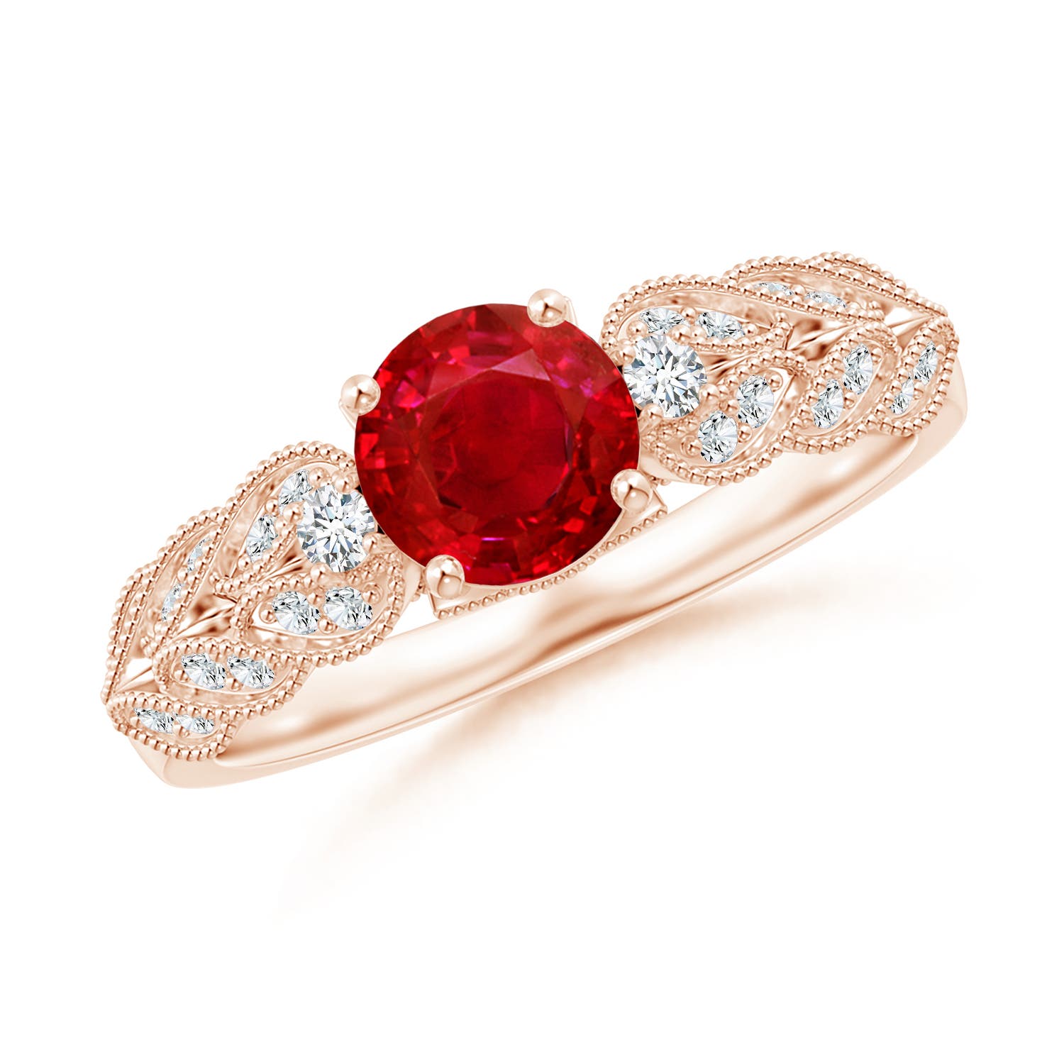 AAA - Ruby / 1.19 CT / 14 KT Rose Gold