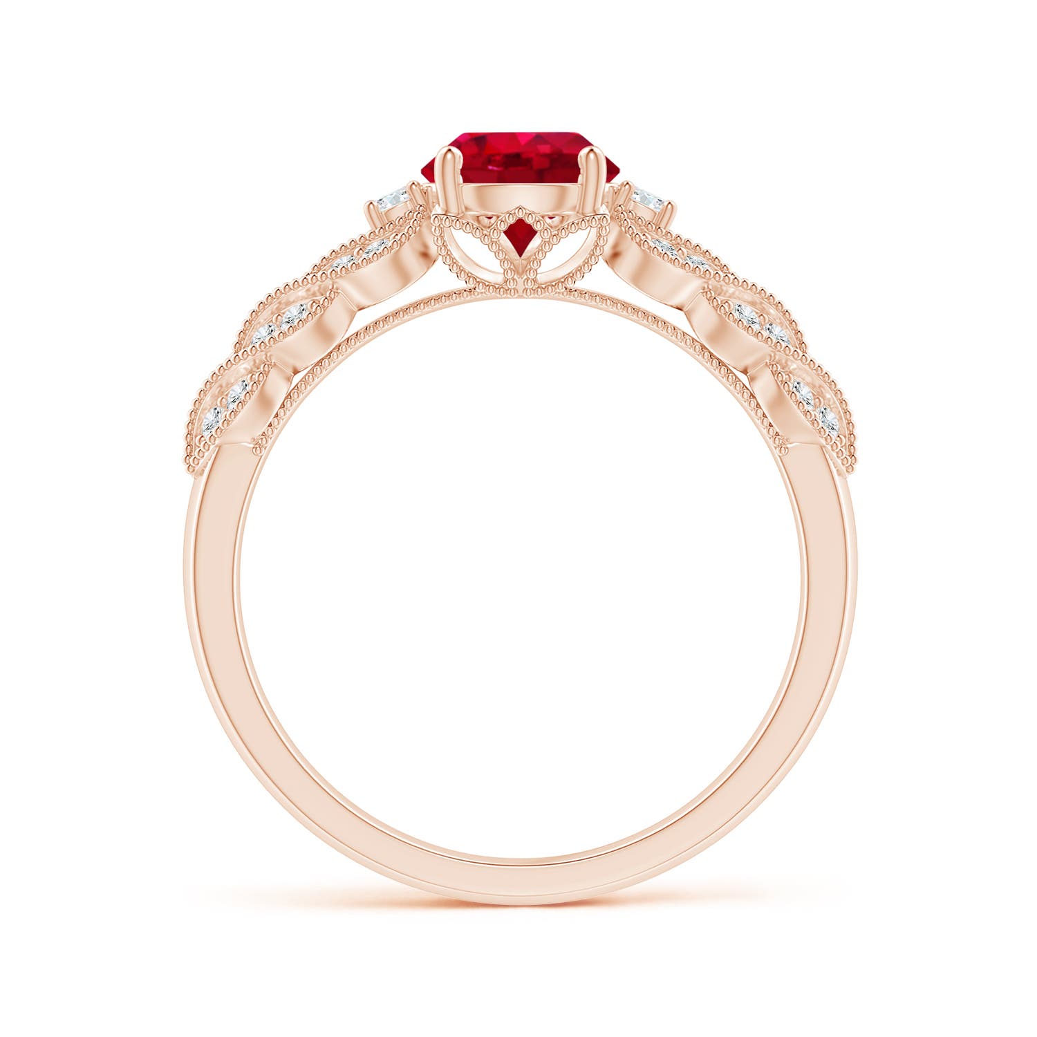 AAA - Ruby / 1.19 CT / 14 KT Rose Gold