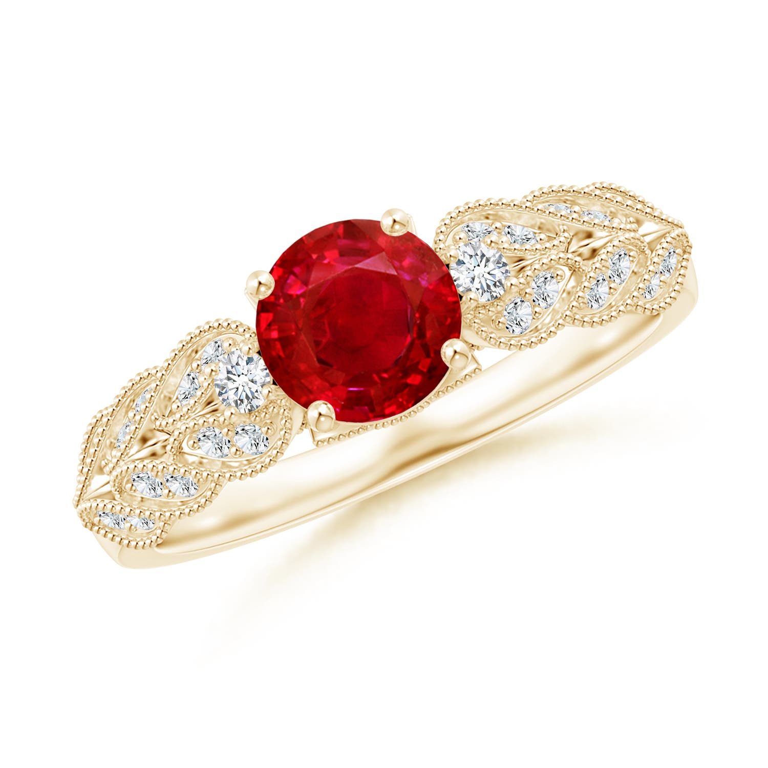 AAA - Ruby / 1.19 CT / 14 KT Yellow Gold