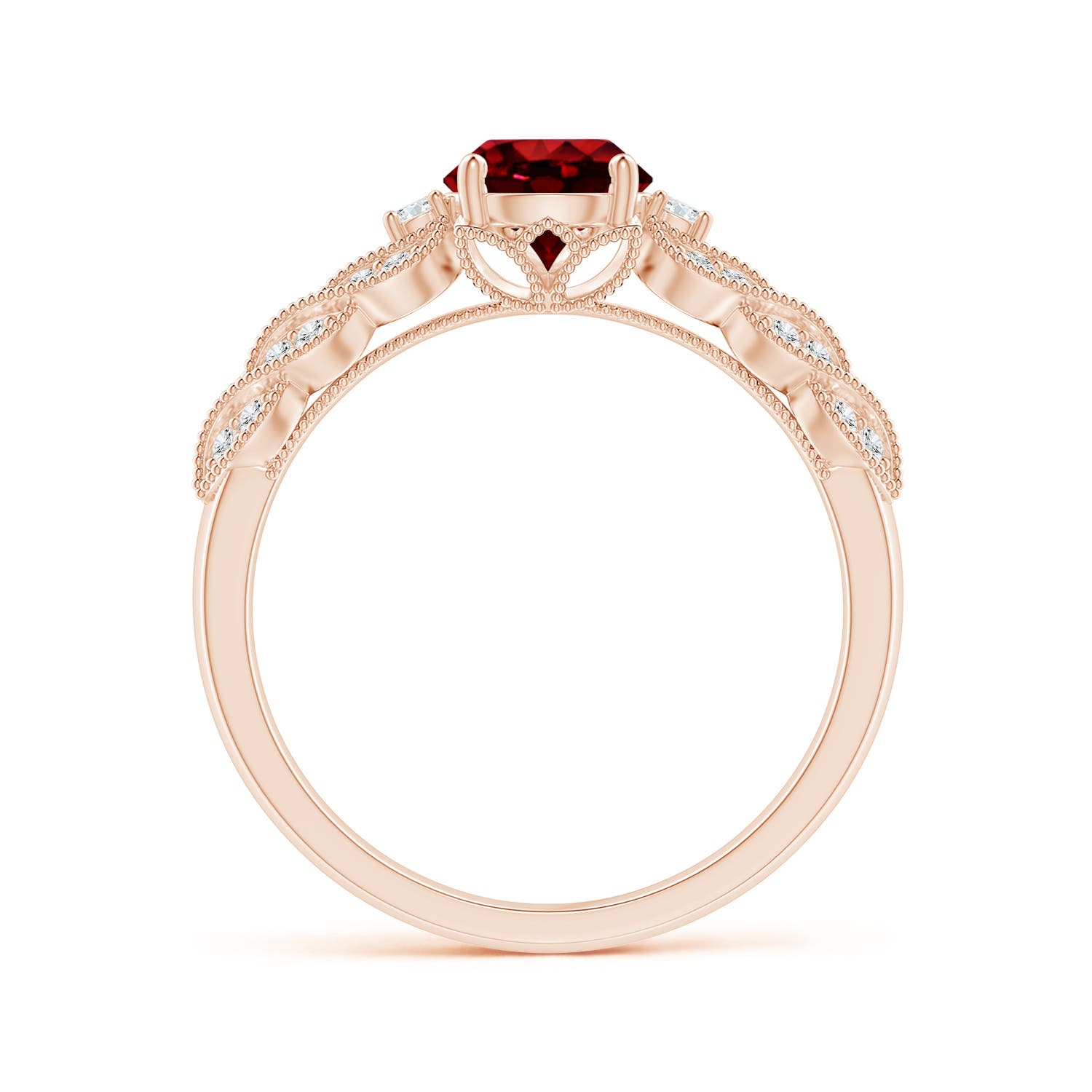 AAAA - Ruby / 1.19 CT / 14 KT Rose Gold