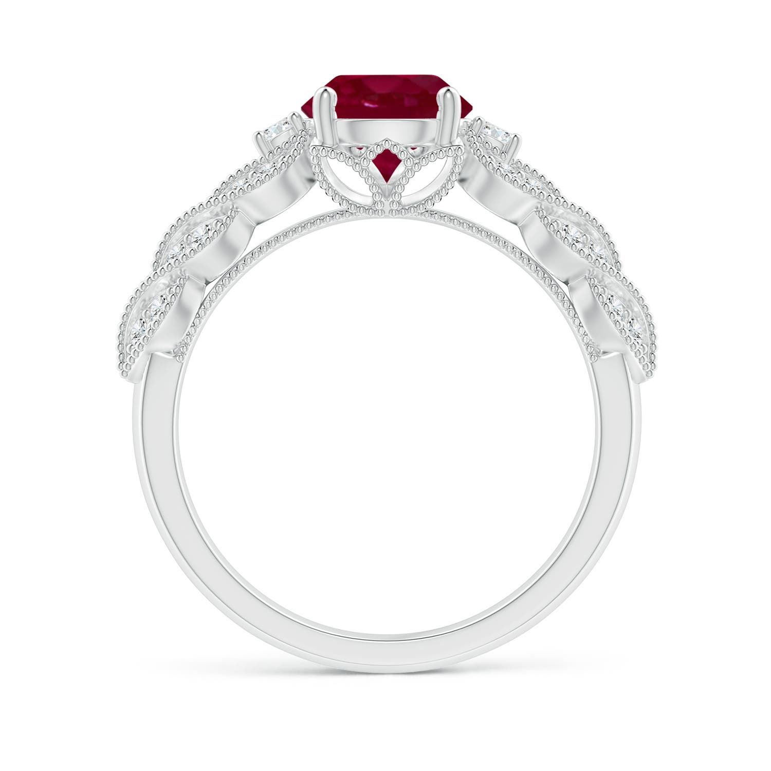 A - Ruby / 1.67 CT / 14 KT White Gold