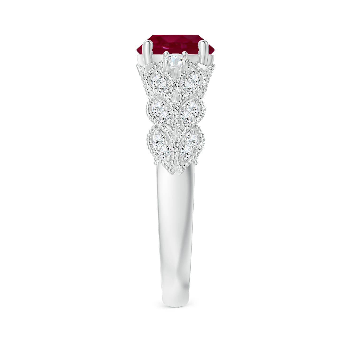 A - Ruby / 1.67 CT / 14 KT White Gold