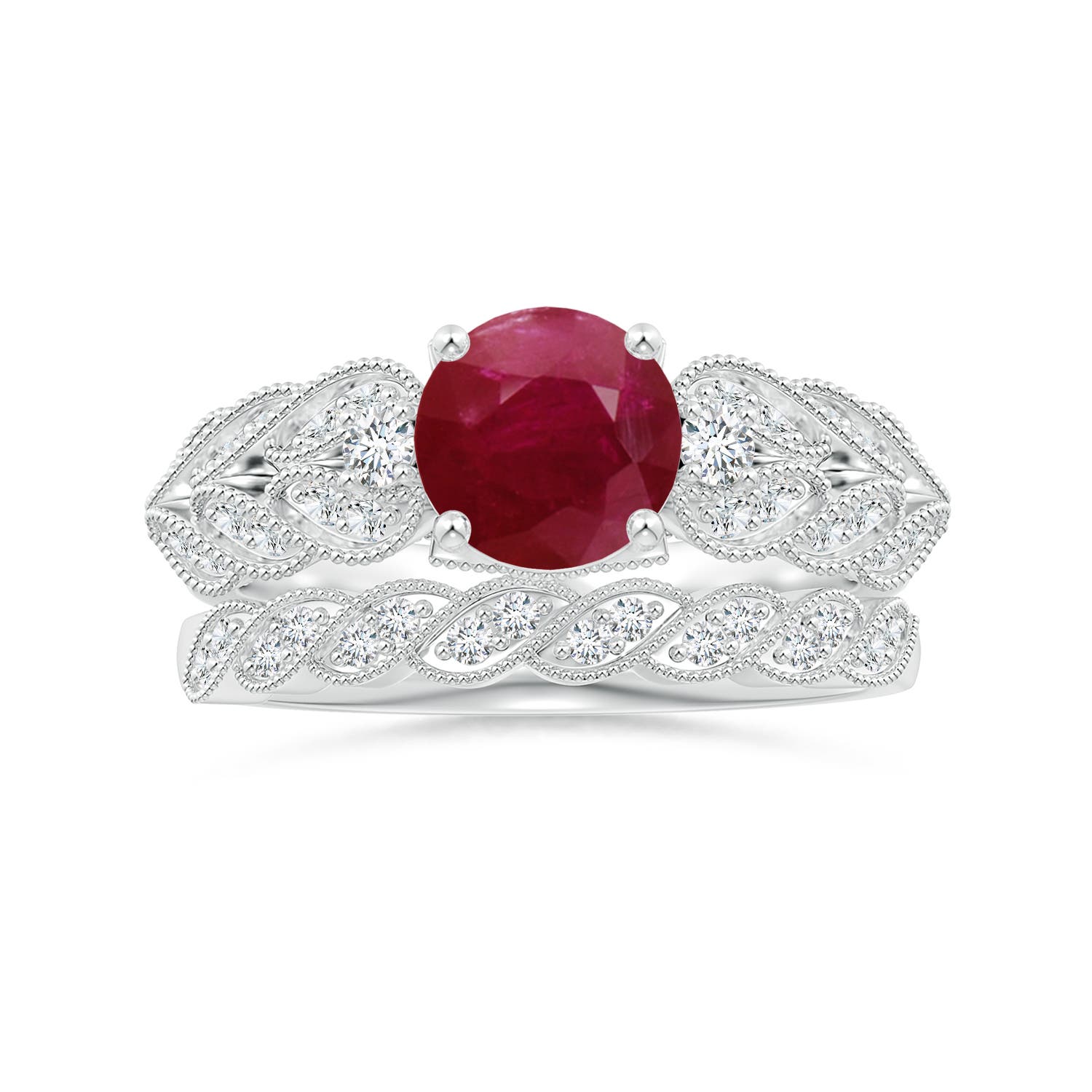 A - Ruby / 1.67 CT / 14 KT White Gold