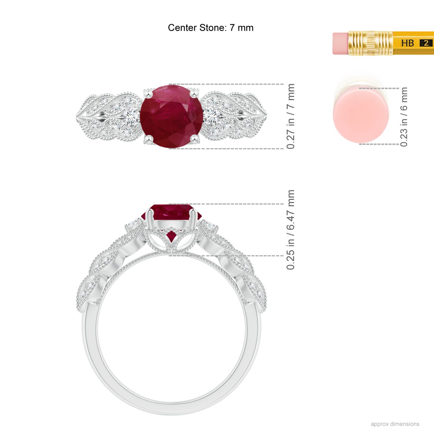 A - Ruby / 1.67 CT / 14 KT White Gold