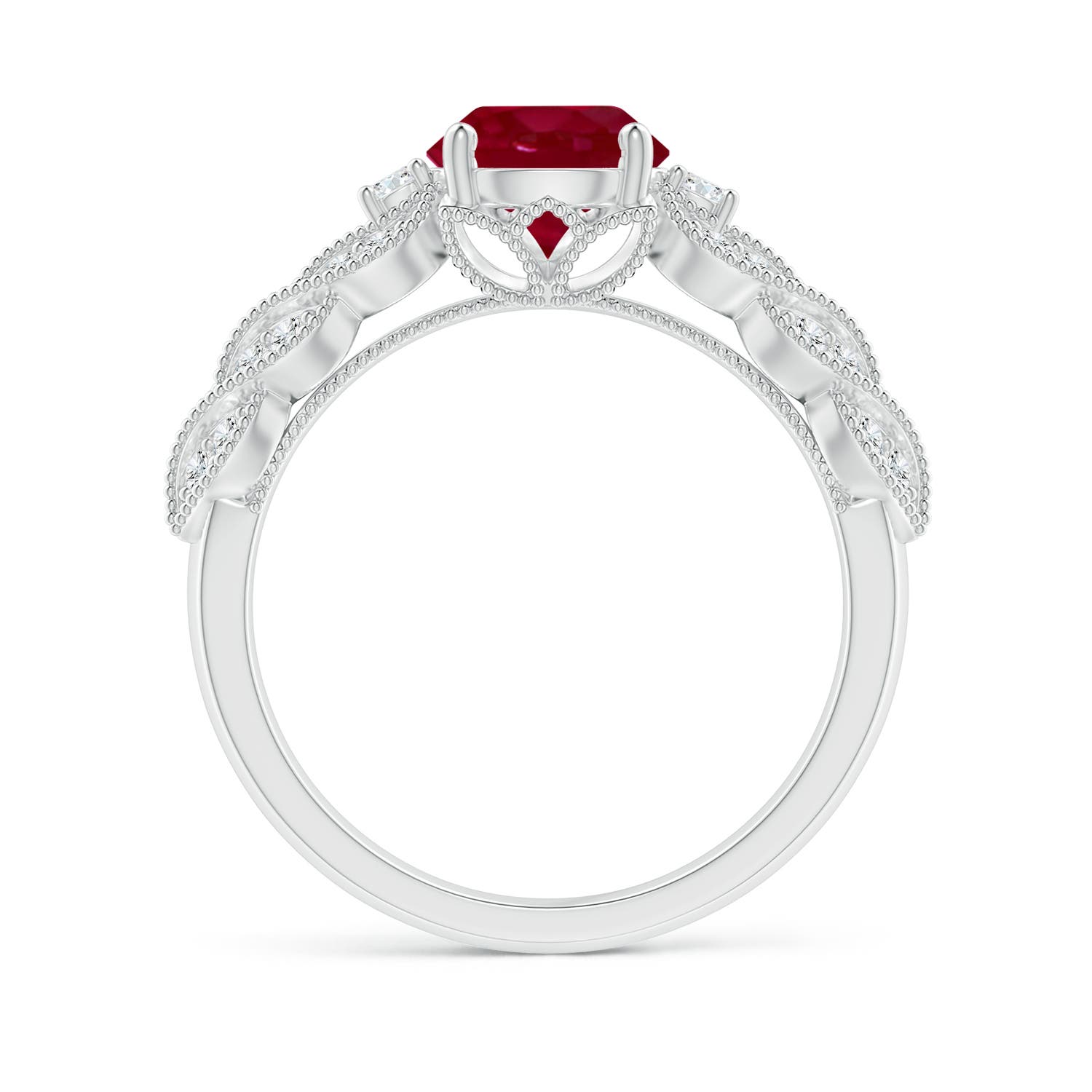 AA - Ruby / 1.67 CT / 14 KT White Gold