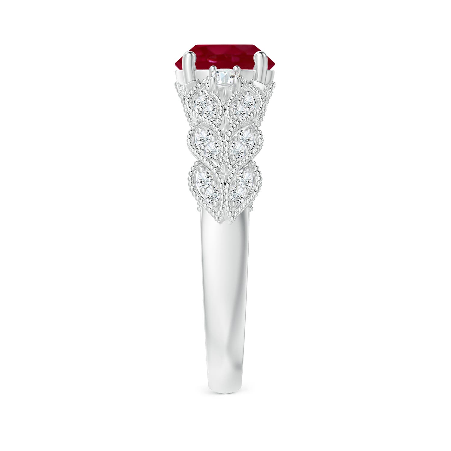 AA - Ruby / 1.67 CT / 14 KT White Gold