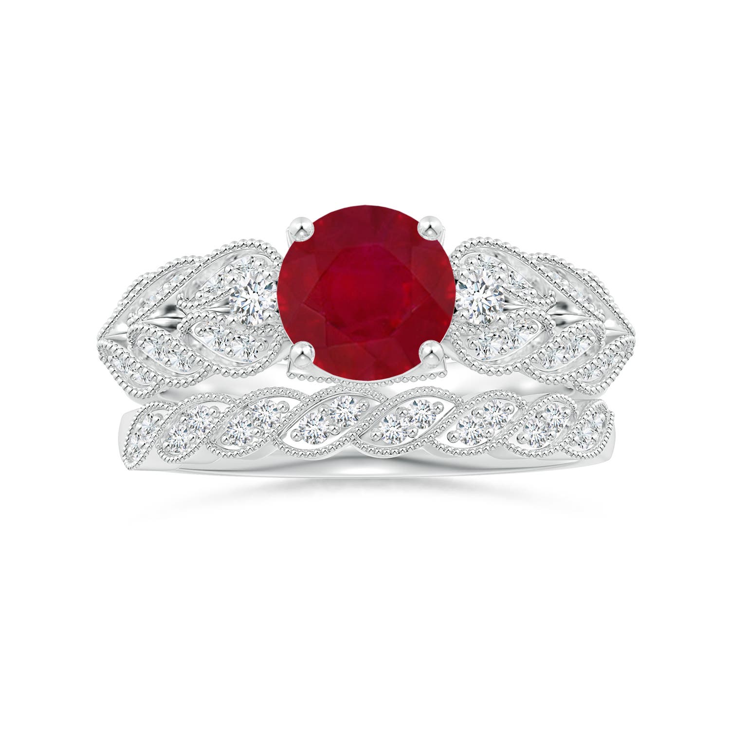 AA - Ruby / 1.67 CT / 14 KT White Gold