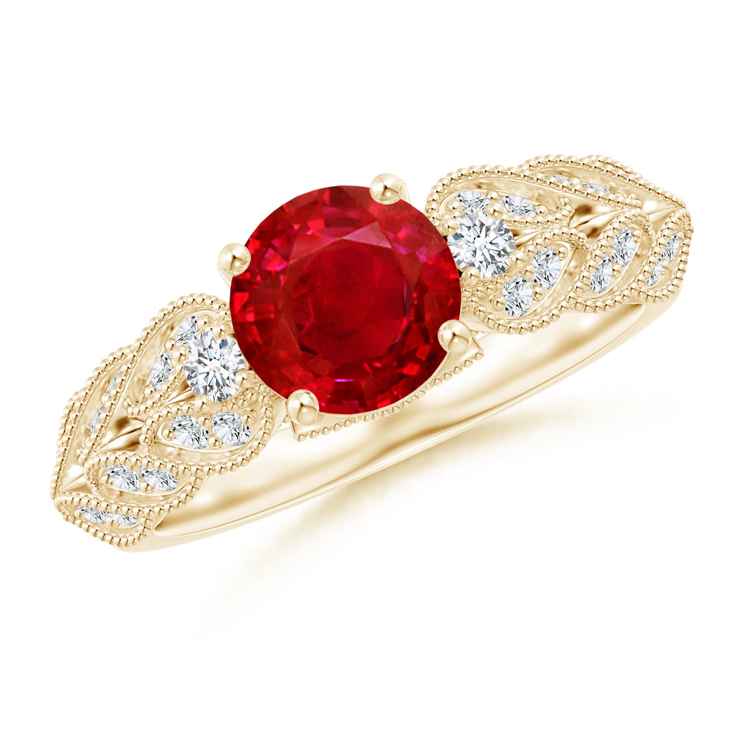 AAA - Ruby / 1.67 CT / 14 KT Yellow Gold