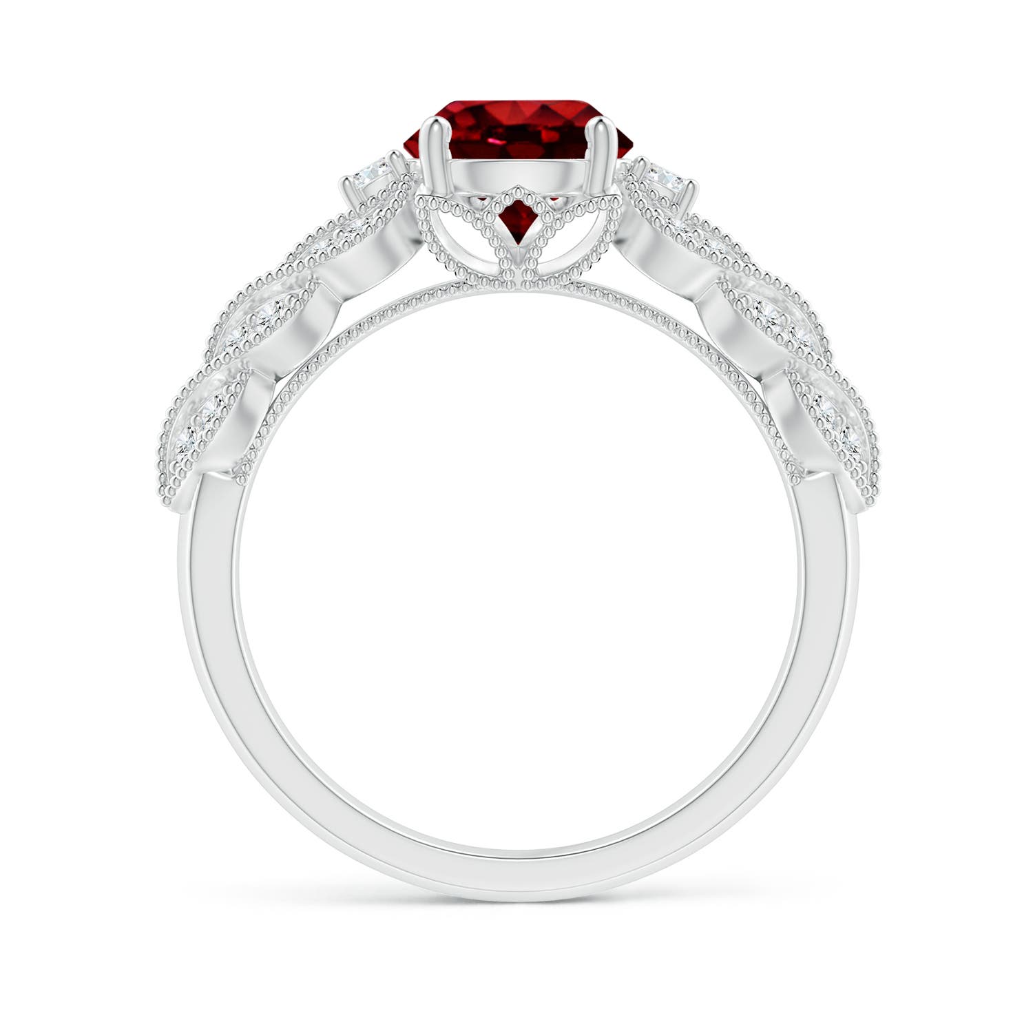 AAAA - Ruby / 1.67 CT / 14 KT White Gold