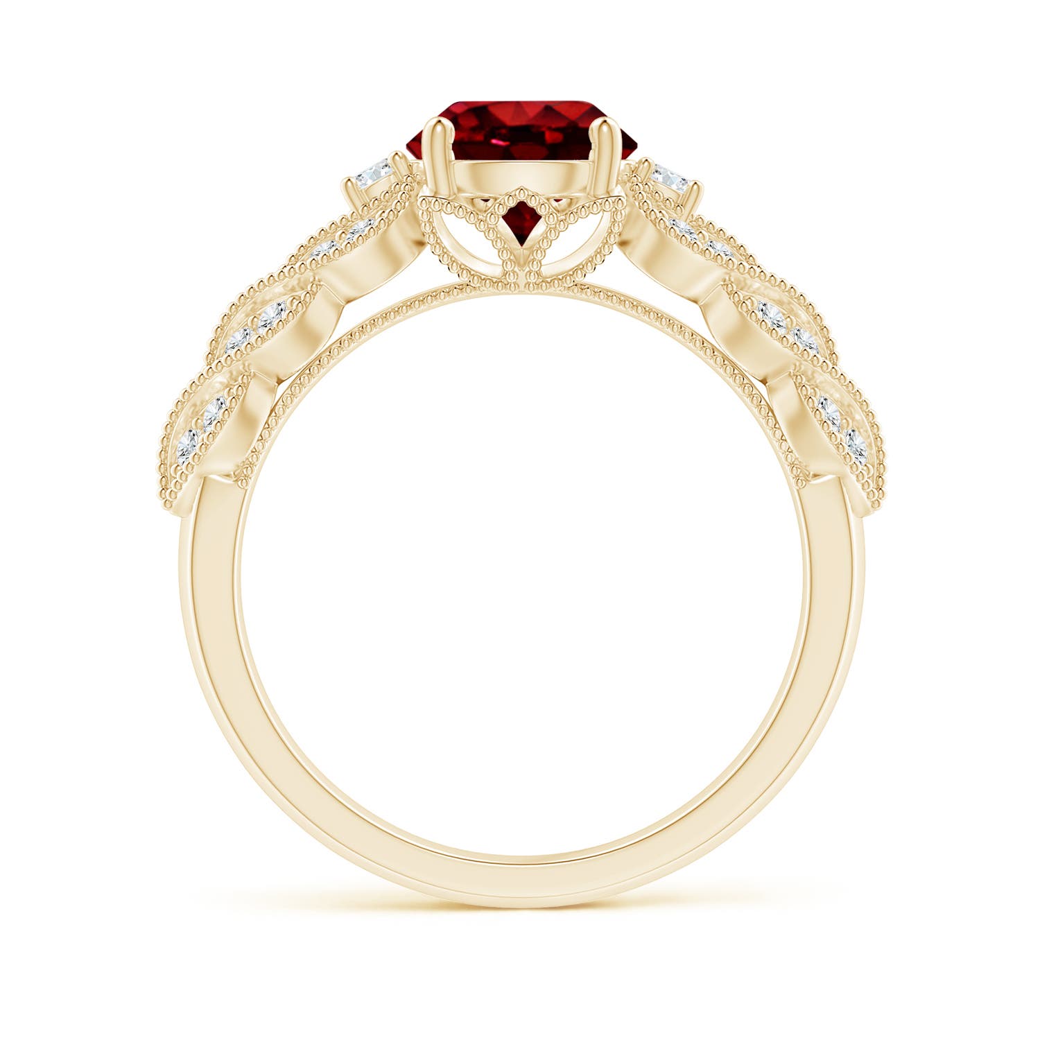 AAAA - Ruby / 1.67 CT / 14 KT Yellow Gold